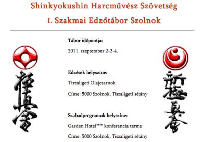 Shinkyo Szakmai Edzőtábor, Szolnok