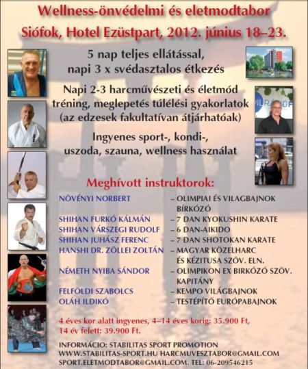 Wellneess és Önvédelmi tábor, Siófok, Ezüstpart Hotel